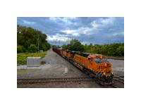 An NS Powder River coal train heads south through town crossing the CSX Indianapolis line.